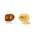 Bagh Designs Tumbled Faceted Cinnamon Quartz 18K Cufflinks Bagh Designs Tumbled Faceted Cinnamon Quartz 18K Cufflinks